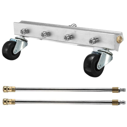 Car Body Chassis Car High Pressure Washing Machine Car Bottom Water Washing Machine 4 Nozzle Cleaner Set, Extension Rod Length: 34cm by buy2fix