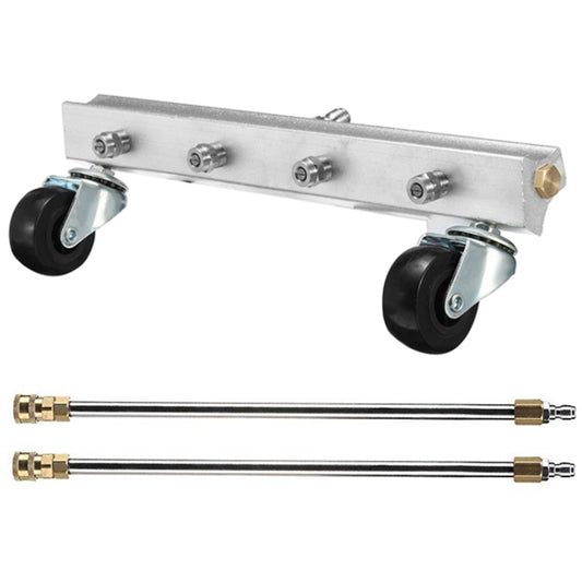 Car Body Chassis Car High Pressure Washing Machine Car Bottom Water Washing Machine 4 Nozzle Cleaner Set, Extension Rod Length: 34cm by buy2fix