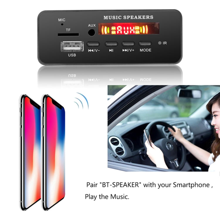 Car 12V 2x3W Audio MP3 Player Decoder Board FM Radio TF USB 3.5mm AUX, with Bluetooth & Recording Call Function & Remote Control by buy2fix