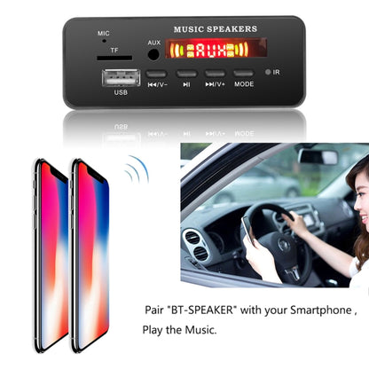 Car 12V 2x3W Audio MP3 Player Decoder Board FM Radio TF USB 3.5mm AUX, with Bluetooth & Recording Call Function & Remote Control by buy2fix