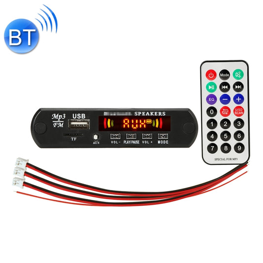 Car 12V 2x3W Audio MP3 Player Decoder Board FM Radio TF USB 3.5mm AUX, with Bluetooth / Recording Call Function / Power Amplifier / Remote Control by buy2fix