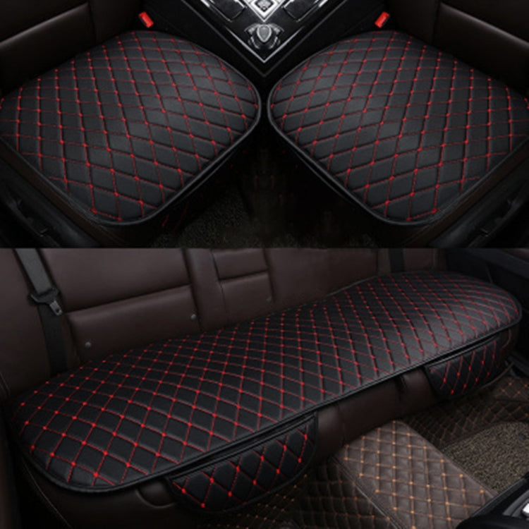 Car Seat Cushion Universal Simple Seat Cover Anti-slip Mat Auto Accessories (Black Red) by buy2fix