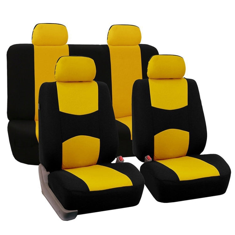9 in 1 Universal Four Seasons Anti-Slippery Cushion Mat Set for 5 Seat Car, Style:Ordinary (Yellow) by buy2fix