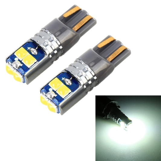 2 PCS T10 / W5W / 168 DC12-24V / 1.8W / 6000K / 140LM Car Clearance Light 4LEDs SMD-3030 Lamp Beads with Decoding & Constant Current(White Light) - Clearance Lights by buy2fix | Online Shopping UK | buy2fix