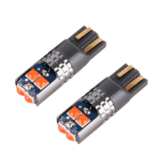 2 PCS T10 / W5W / 168 DC12-24V / 1.8W / 6000K / 140LM Car Clearance Light 4LEDs SMD-3030 Lamp Beads with Decoding & Constant Current (Pink Light) - Clearance Lights by buy2fix | Online Shopping UK | buy2fix