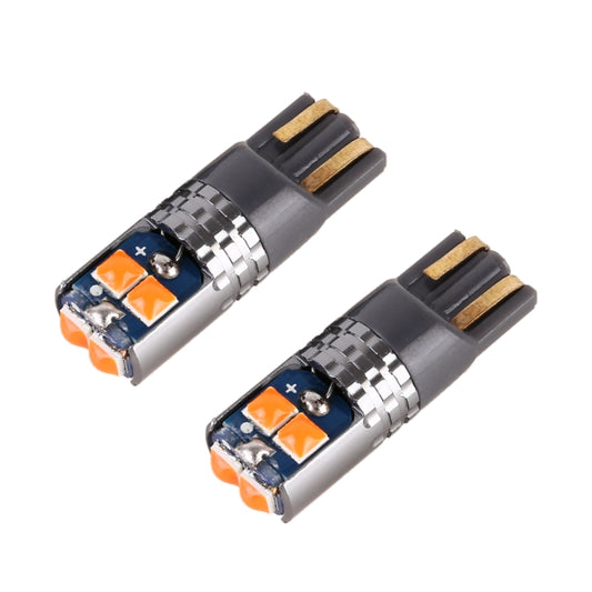 2 PCS T10 / W5W / 168 DC12-24V / 1.8W / 6000K / 140LM Car Clearance Light 4LEDs SMD-3030 Lamp Beads with Decoding & Constant Current (Yellow Light) - Clearance Lights by buy2fix | Online Shopping UK | buy2fix