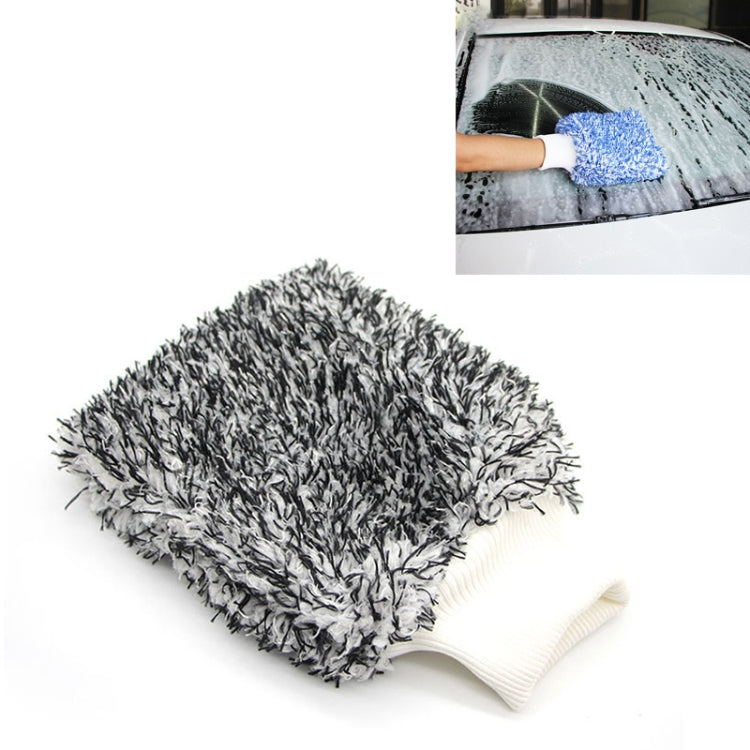Microfiber Dusting Mitt Car Window Washing Cleaning Cloth Duster Towel Gloves (Black) by buy2fix