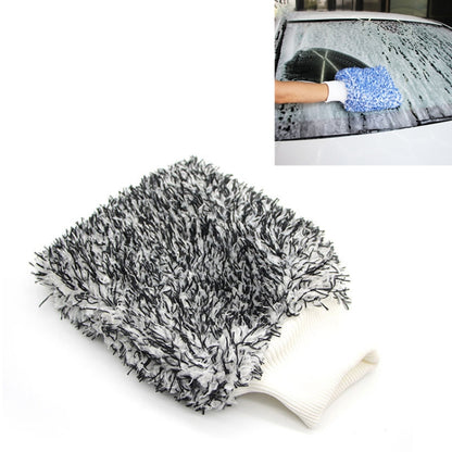 Microfiber Dusting Mitt Car Window Washing Cleaning Cloth Duster Towel Gloves (Black) by buy2fix