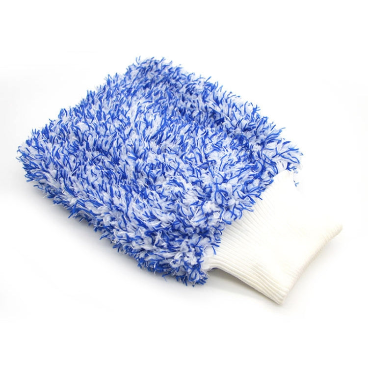 Microfiber Dusting Mitt Car Window Washing Cleaning Cloth Duster Towel Gloves (Blue) by buy2fix