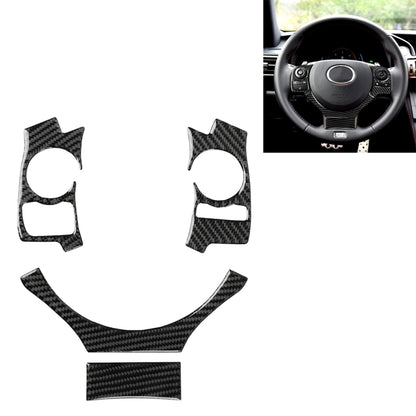 4 in 1 Car Carbon Fiber Steering Wheel Button Decorative Sticker for Lexus IS250 NX200 200t 300h, Left and Right Drive Universal - Car Interior Mouldings by buy2fix | Online Shopping UK | buy2fix