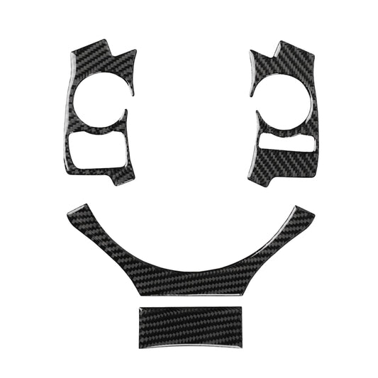 4 in 1 Car Carbon Fiber Steering Wheel Button Decorative Sticker for Lexus IS250 NX200 200t 300h, Left and Right Drive Universal - Car Interior Mouldings by buy2fix | Online Shopping UK | buy2fix