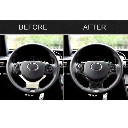 4 in 1 Car Carbon Fiber Steering Wheel Button Decorative Sticker for Lexus IS250 NX200 200t 300h, Left and Right Drive Universal - Car Interior Mouldings by buy2fix | Online Shopping UK | buy2fix