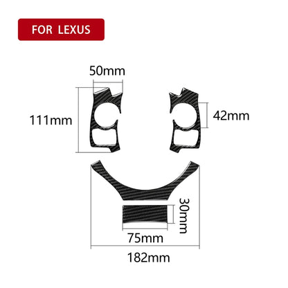 4 in 1 Car Carbon Fiber Steering Wheel Button Decorative Sticker for Lexus IS250 NX200 200t 300h, Left and Right Drive Universal - Car Interior Mouldings by buy2fix | Online Shopping UK | buy2fix
