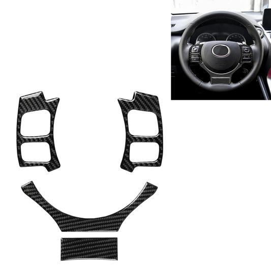 4 in 1 Car Carbon Fiber Steering Wheel Button Decorative Sticker for Lexus IS250 NX200 200t 300h, Left and Right Drive Universal -  by buy2fix | Online Shopping UK | buy2fix