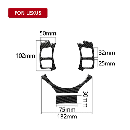 4 in 1 Car Carbon Fiber Steering Wheel Button Decorative Sticker for Lexus IS250 NX200 200t 300h, Left and Right Drive Universal -  by buy2fix | Online Shopping UK | buy2fix
