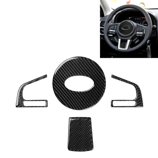 4 in 1 Car Carbon Fiber Solid Color Steering Wheel Button Decorative Sticker for Subaru Forester 2016-2018, Left and Right Drive Universal - Car Interior Mouldings by buy2fix | Online Shopping UK | buy2fix