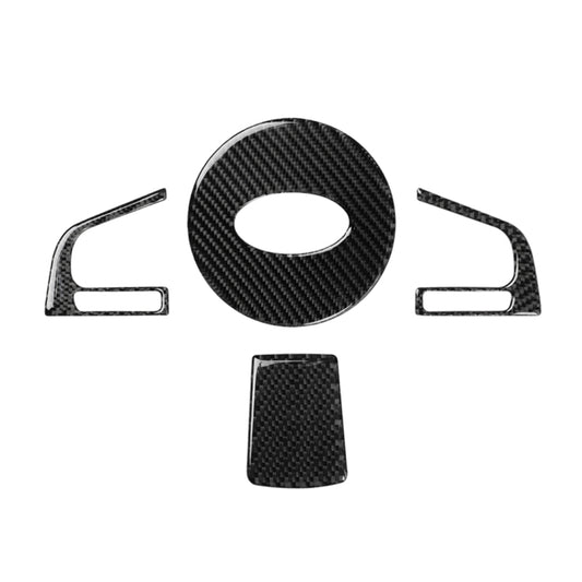 4 in 1 Car Carbon Fiber Solid Color Steering Wheel Button Decorative Sticker for Subaru Forester 2016-2018, Left and Right Drive Universal - Car Interior Mouldings by buy2fix | Online Shopping UK | buy2fix