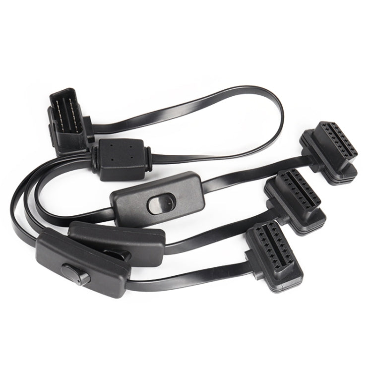 16PIN Car Ultra-thin OBD Diagnostic Extended Cable OBD2 Cable with Switch - Cables & Connectors by buy2fix | Online Shopping UK | buy2fix