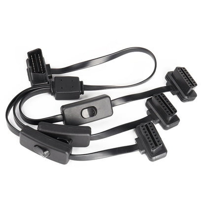 16PIN Car Ultra-thin OBD Diagnostic Extended Cable OBD2 Cable with Switch - Cables & Connectors by buy2fix | Online Shopping UK | buy2fix