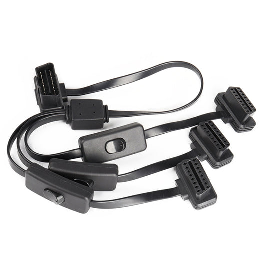 16PIN Car Ultra-thin OBD Diagnostic Extended Cable OBD2 Cable with Switch - Cables & Connectors by buy2fix | Online Shopping UK | buy2fix