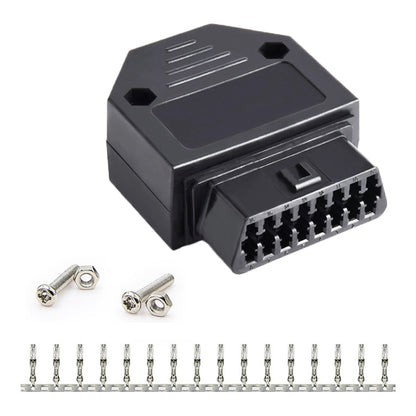 16PIN Car OBD 2 Female Connector OBD Plug + Case + Terminal + Screw - Cables & Connectors by buy2fix | Online Shopping UK | buy2fix
