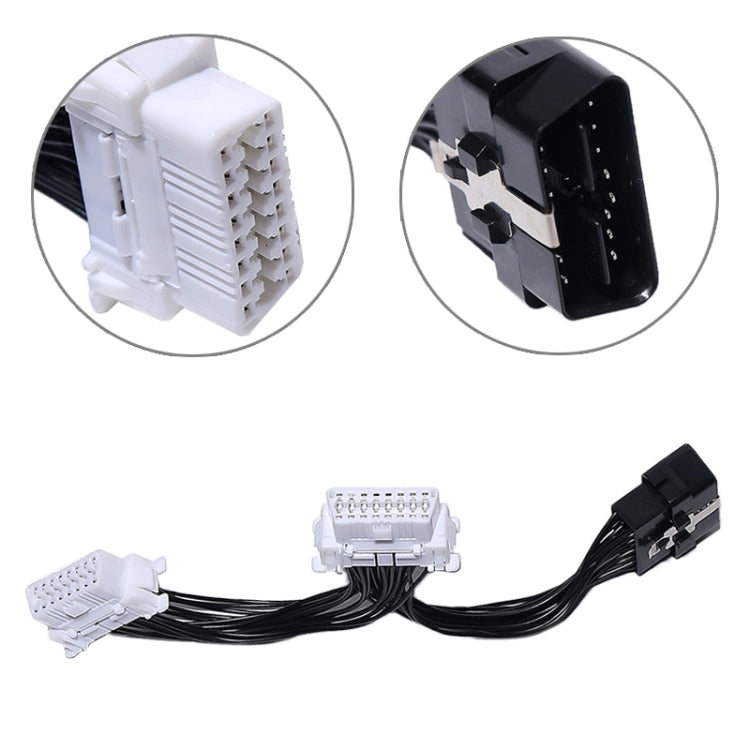 2 in 1 16PIN Car OBD Diagnostic Extended Cable OBD2 Cable - Cables & Connectors by buy2fix | Online Shopping UK | buy2fix