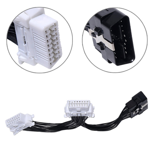 2 in 1 16PIN Car OBD Diagnostic Extended Cable OBD2 Cable - Cables & Connectors by buy2fix | Online Shopping UK | buy2fix