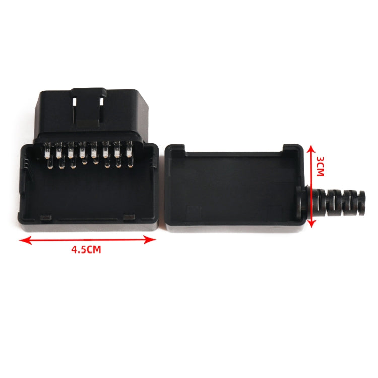 16PIN Car OBD 2 Male Connector OBD Plug + Case + SR - Cables & Connectors by buy2fix | Online Shopping UK | buy2fix