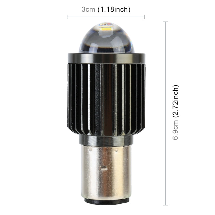 BA20D DC12-80V / 10W / 6000K / 3000K / 800LM Bicolor Motorcycle Headlights with Projector Lens by buy2fix