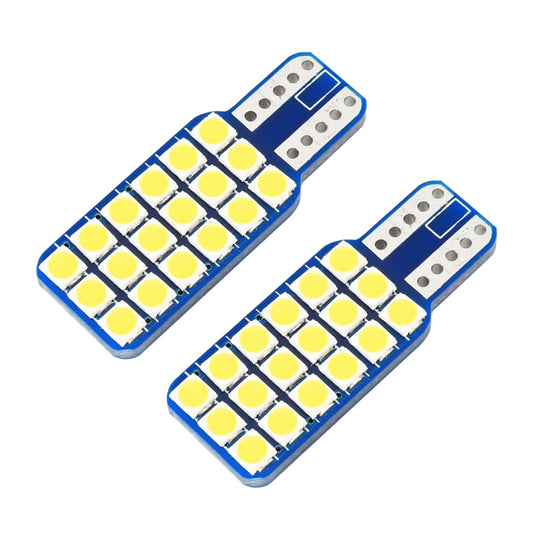 2 PCS T10 / W5W / 168 DC12V 1.8W 6000K 140LM 18LEDs SMD-3030 Car Reading Lamp Clearance Light, with Decoder - Clearance Lights by buy2fix | Online Shopping UK | buy2fix