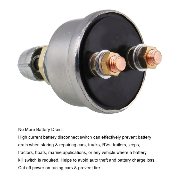 12V 125A Master Battery Disconnect Battery Switch Power Isolator Cut Off Kill Switch for UVT ATV Marine - Car Switches by buy2fix | Online Shopping UK | buy2fix