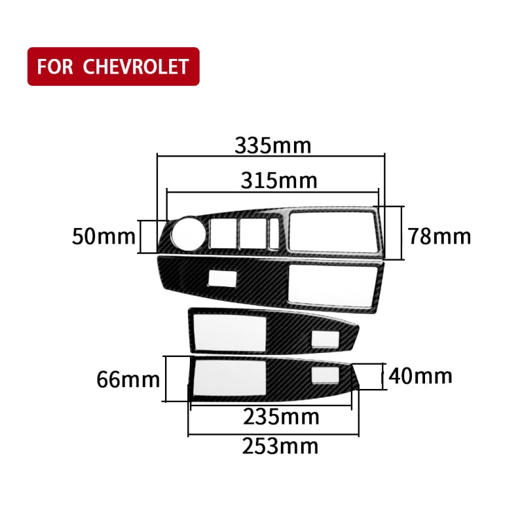 Car Carbon Fiber Window Lift Switch Panel Decorative Sticker for Chevrolet Cruze 2009-2015, Right Drive by buy2fix