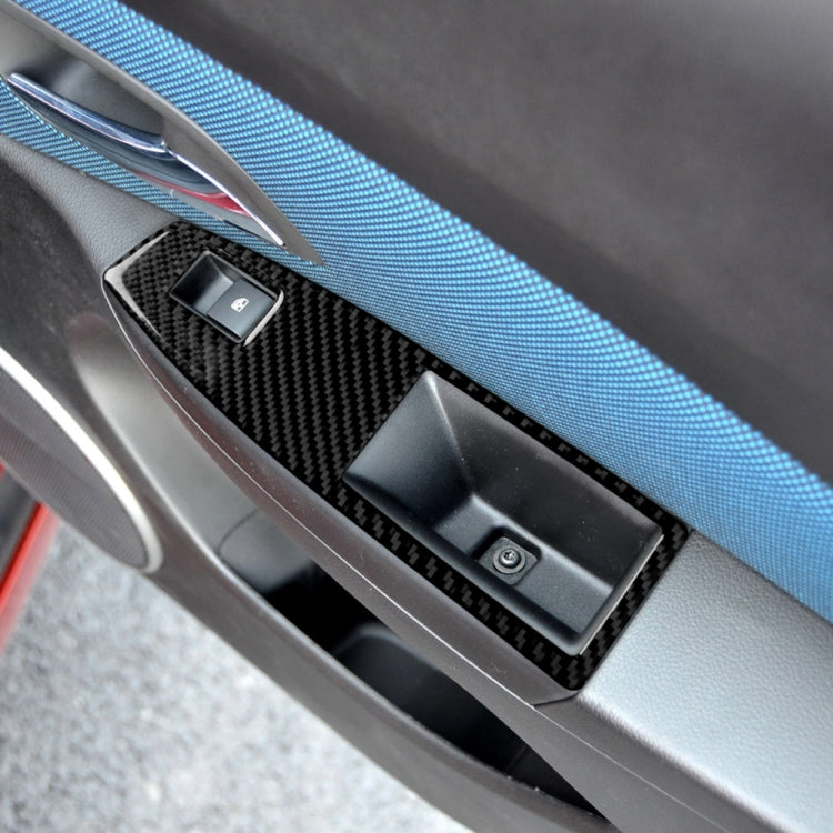 Car Carbon Fiber Window Lift Switch Panel Decorative Sticker for Chevrolet Cruze 2009-2015, Right Drive by buy2fix