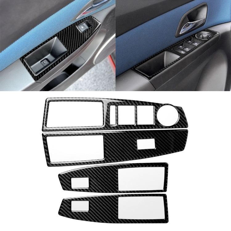 Car Carbon Fiber Window Lift Switch Panel Decorative Sticker for Chevrolet Cruze 2009-2015, Left Drive by buy2fix
