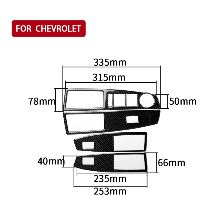 Car Carbon Fiber Window Lift Switch Panel Decorative Sticker for Chevrolet Cruze 2009-2015, Left Drive by buy2fix