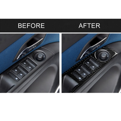 Car Carbon Fiber Window Lift Switch Panel Decorative Sticker for Chevrolet Cruze 2009-2015, Left Drive by buy2fix