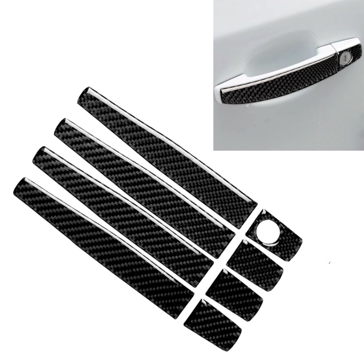 Car Carbon Fiber Door Handle Decorative Sticker for Chevrolet Cruze 2009-2015, Left and Right Drive Universal by buy2fix