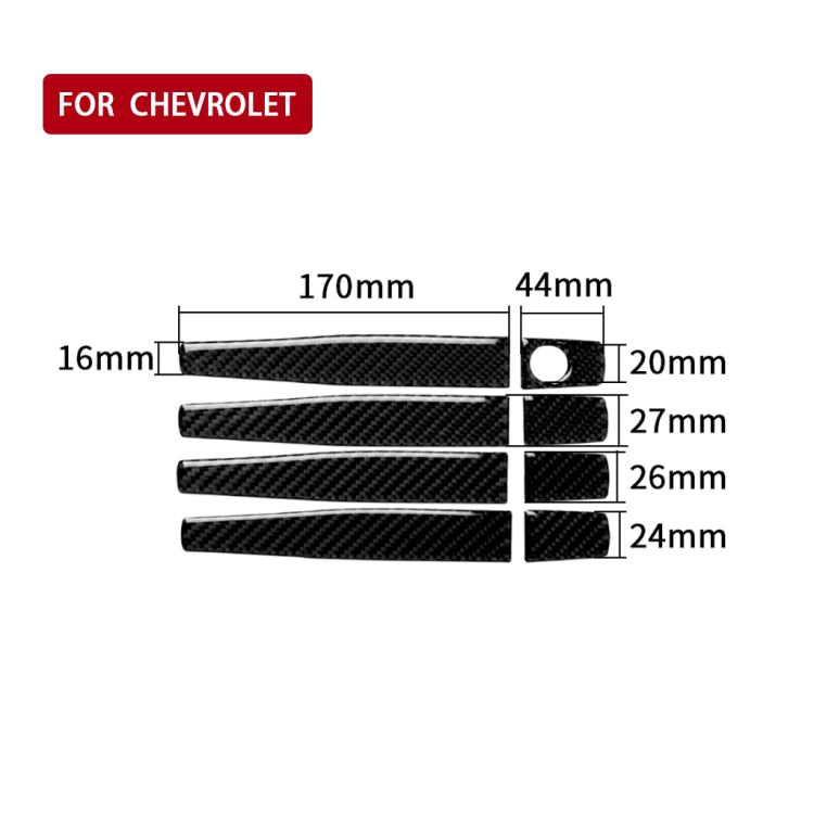 Car Carbon Fiber Door Handle Decorative Sticker for Chevrolet Cruze 2009-2015, Left and Right Drive Universal by buy2fix