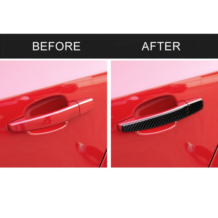 Car Carbon Fiber Door Handle Decorative Sticker for Chevrolet Cruze 2009-2015, Left and Right Drive Universal by buy2fix