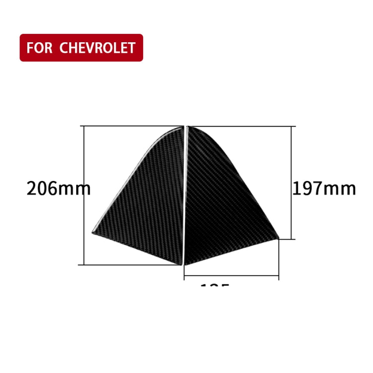 Car Carbon Fiber Rear Triangle Glass Decorative Sticker for Chevrolet Cruze 2009-2015, Left and Right Drive Universal by buy2fix