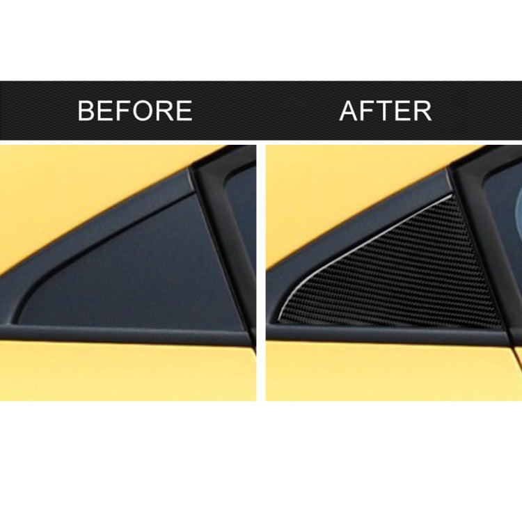 Car Carbon Fiber Rear Triangle Glass Decorative Sticker for Chevrolet Cruze 2009-2015, Left and Right Drive Universal by buy2fix