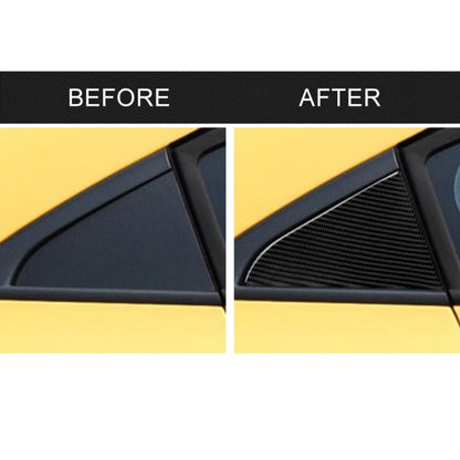 Car Carbon Fiber Rear Triangle Glass Decorative Sticker for Chevrolet Cruze 2009-2015, Left and Right Drive Universal by buy2fix