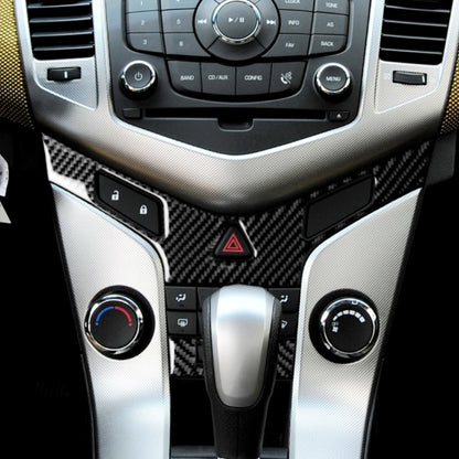 Car Carbon Fiber Air Conditioning Panel Decorative Sticker for Chevrolet Cruze 2009-2015, Left and Right Drive Universal by buy2fix
