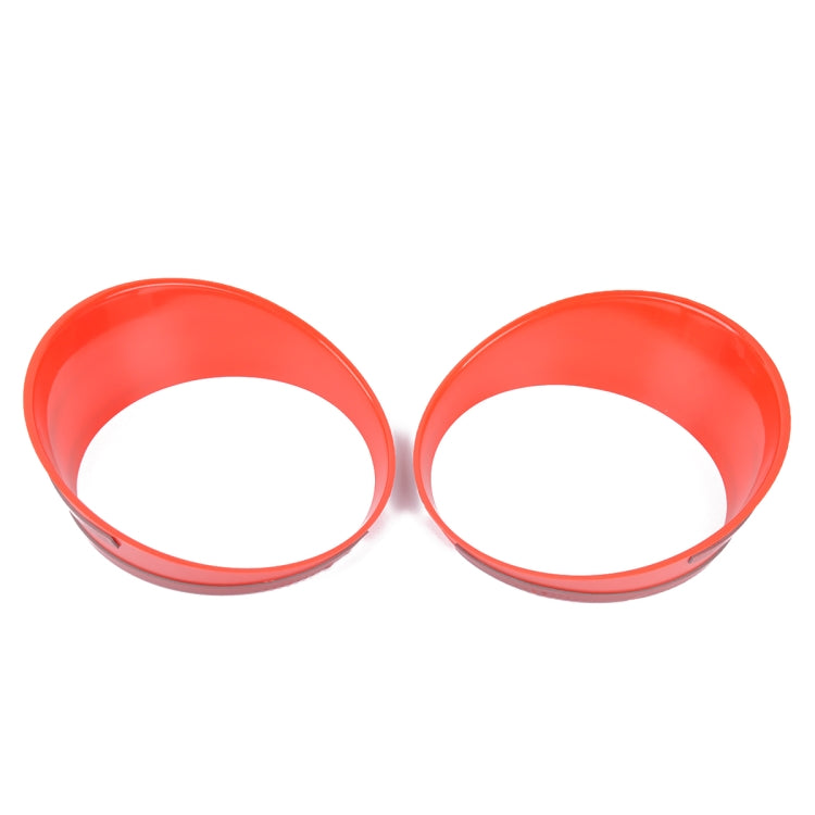 Car Mesh Grille Grill Insert + Headlight Turn Light Cover Trim for Jeep Wrangler JL 2018-2019(Red) by buy2fix