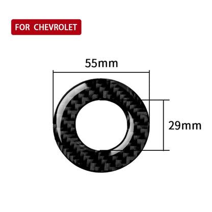 Car Carbon Fiber Lighter Key Ring Decorative Sticker for Chevrolet Cruze 2009-2015, Left and Right Drive Universal by buy2fix