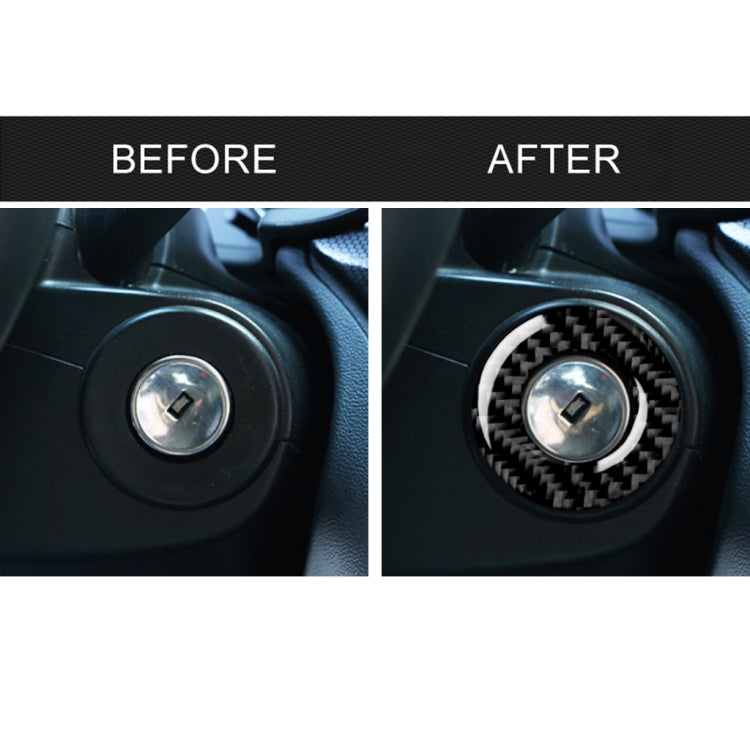 Car Carbon Fiber Lighter Key Ring Decorative Sticker for Chevrolet Cruze 2009-2015, Left and Right Drive Universal by buy2fix