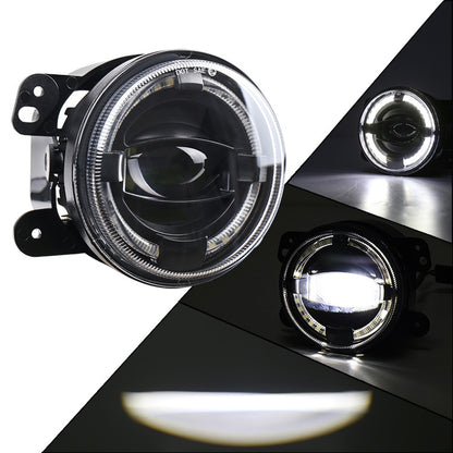 2 PCS 4 inch Car LED Angel Eyes Spotlight Modified Fog Lights for Jeep Wrangler / Dodge / Chrysler PT Cruiser - Work Lights by buy2fix | Online Shopping UK | buy2fix