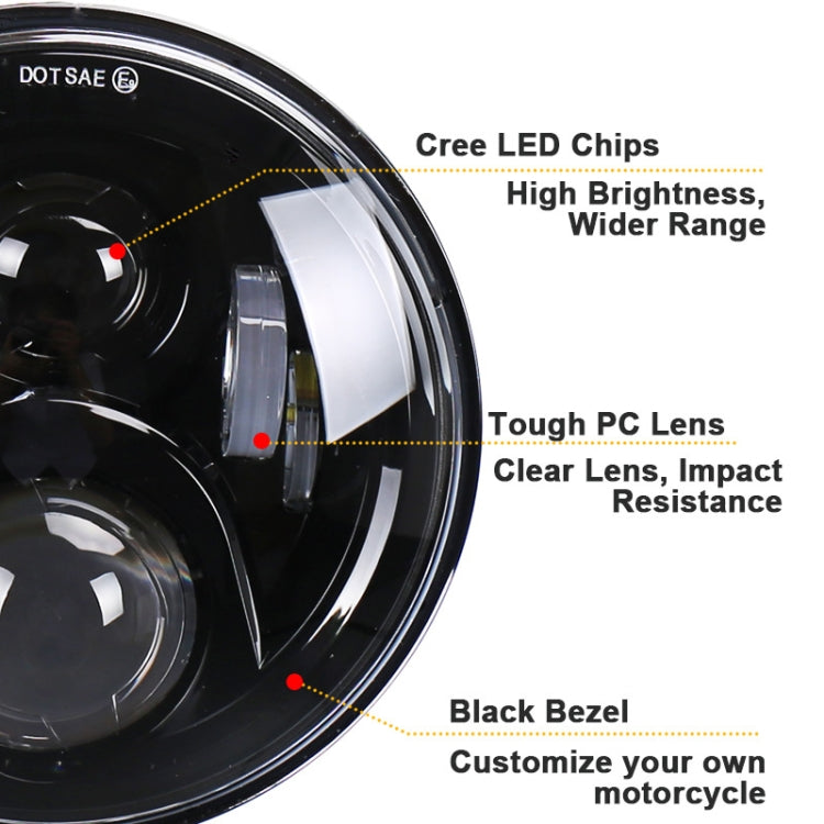 7 inch Round LED Motorcycle Headlight Modified Spotlight for Honda (Silver) by buy2fix