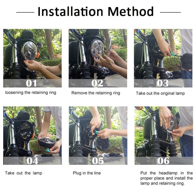 7 inch Round LED Motorcycle Headlight Modified Spotlight for Honda (Silver) by buy2fix