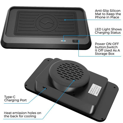 Car Qi Standard Wireless Charger 10W Quick Charging for 2015-2019 Land Rover Discovery Sport, Left Driving - Wireless Charging Pads by buy2fix | Online Shopping UK | buy2fix